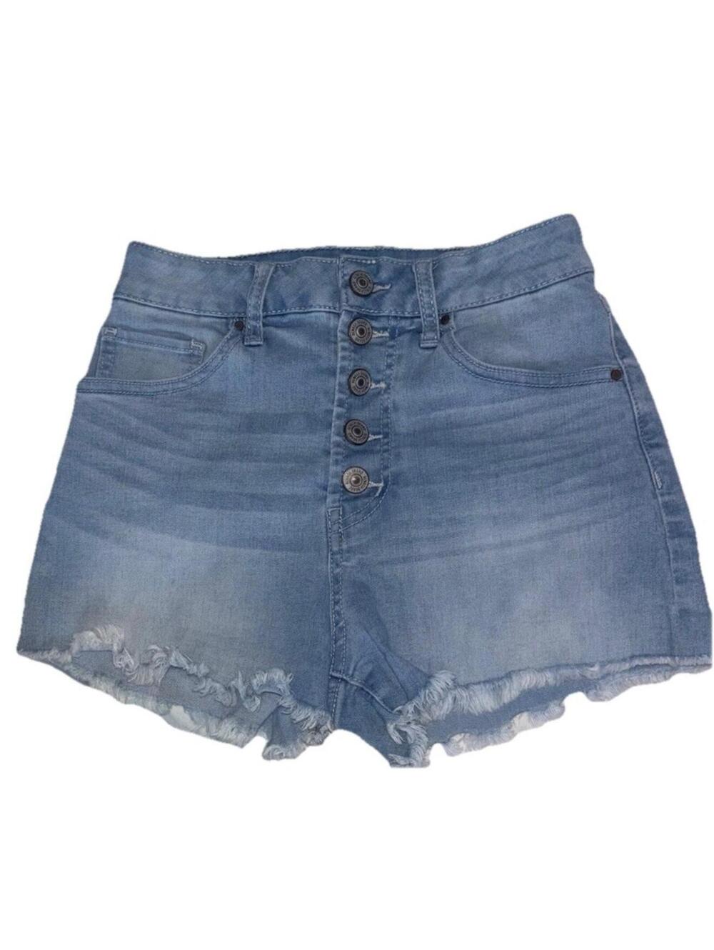 Rewash Denim Shorts Womens 0/24 High Rise Jean Cut-Offs Button Fly Shorty NY/LA